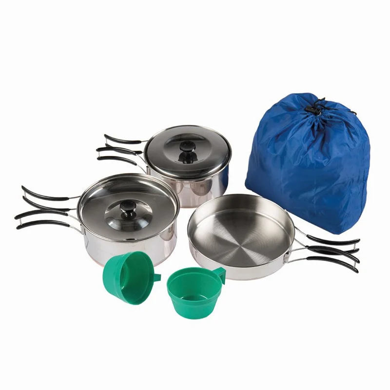 MIL-TEC® Koch-Set stainless steel 2-Personen Outdoor Kochgeschirr