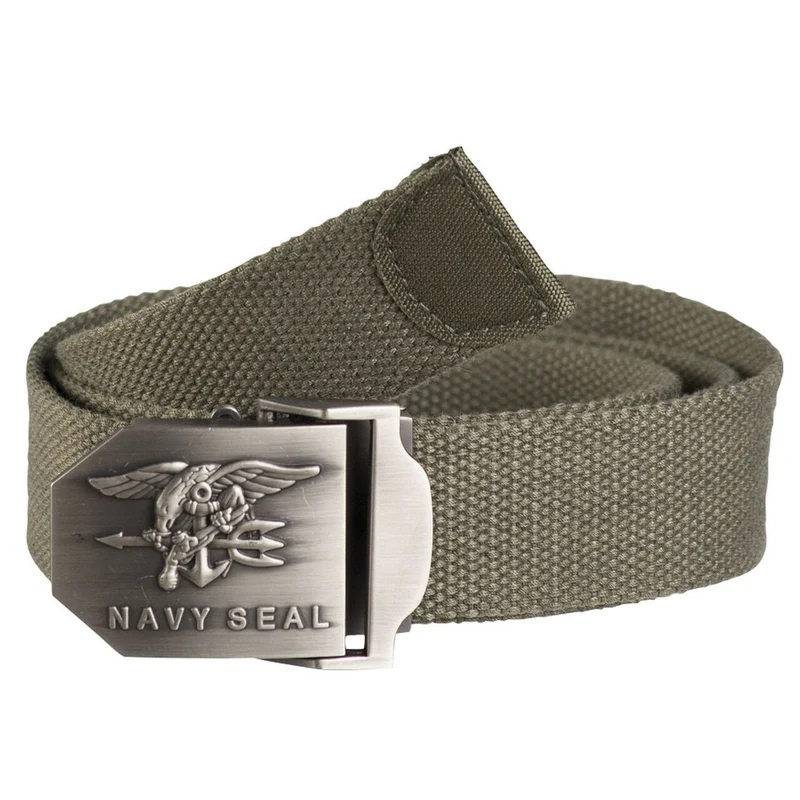 MIL-TEC® US Navy Seal Hosengürtel oliv Metallschnalle L=130cm | B=38mm