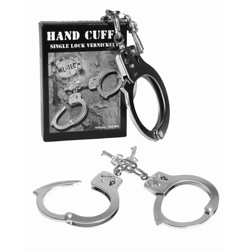 MIL-TEC® Handschellen Hand Cuffs vernickelt single lock