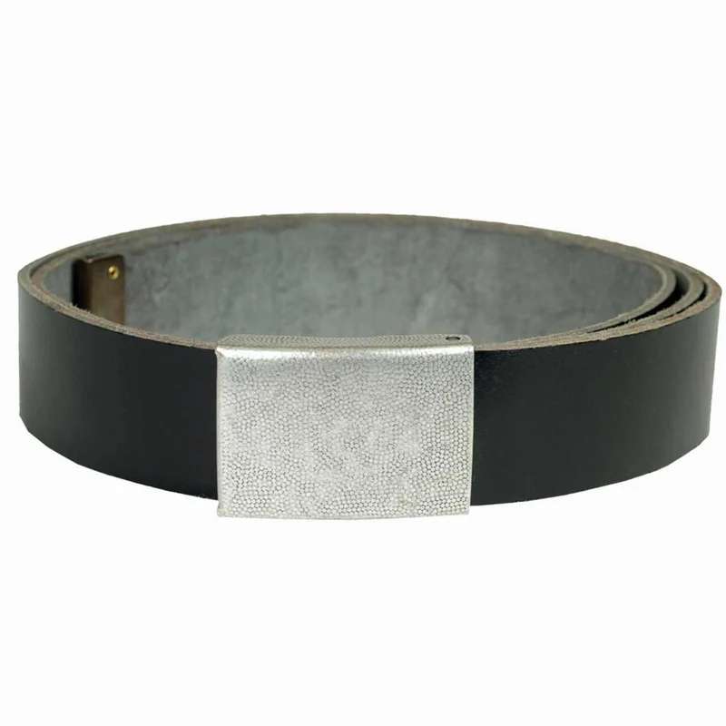 MIL-TEC® BW Hosengürtel Leder schwarz nach TL Ledergürtel Gürtel