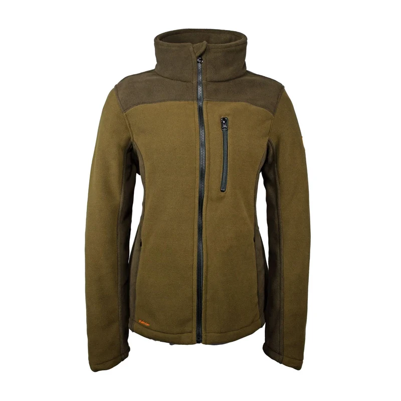 HUBERTUS Damen Fleecejacke EIFEL oliv/braun Midlayer Jagdjacke
