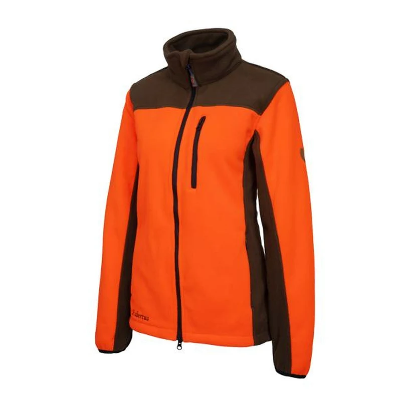 HUBERTUS Damen Fleecejacke EIFEL orange/oliv Midlayer Jagdjacke