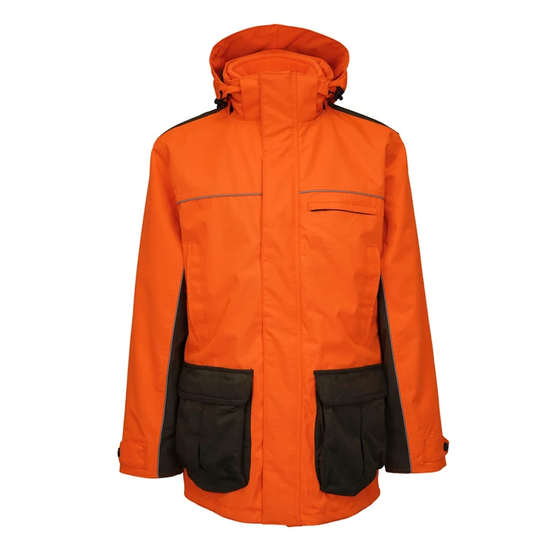 HUBERTUS Jagdjacke DOG KEEPER orange/oliv 3in1 Hundeführerjacke