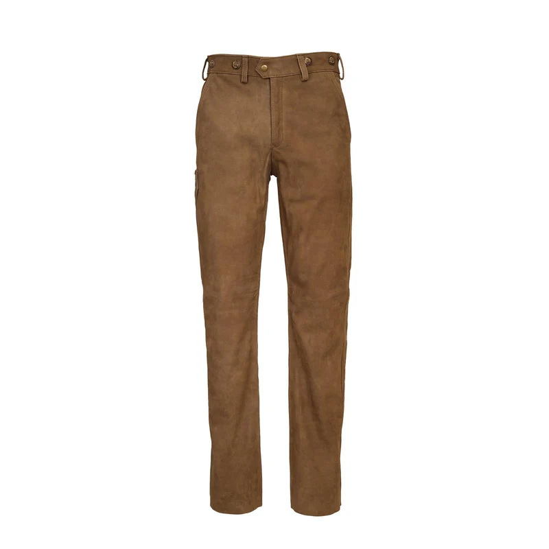 HUBERTUS Herren Lederhose TRAPPER oliv Jagdhose