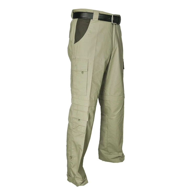 HUBERTUS Herren Zipp-Off Jagdhose Outdoorhose HIRSCHFÄNGER khaki-schwarz