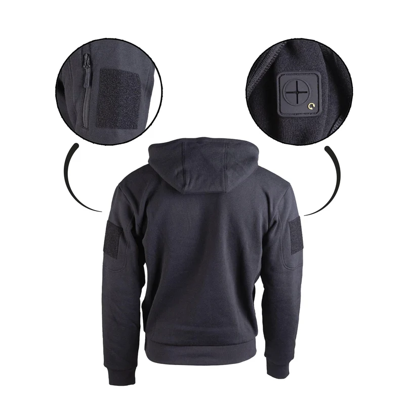 Mil-TEC® Tactical Hoodie schwarz Pullover Kapuzenpullover Pulli