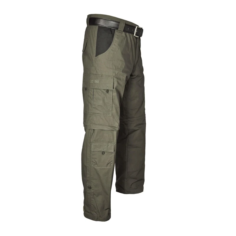 HUBERTUS Herren Zipp-Off Jagdhose Outdoorhose HIRSCHFÄNGER oliv-schwarz