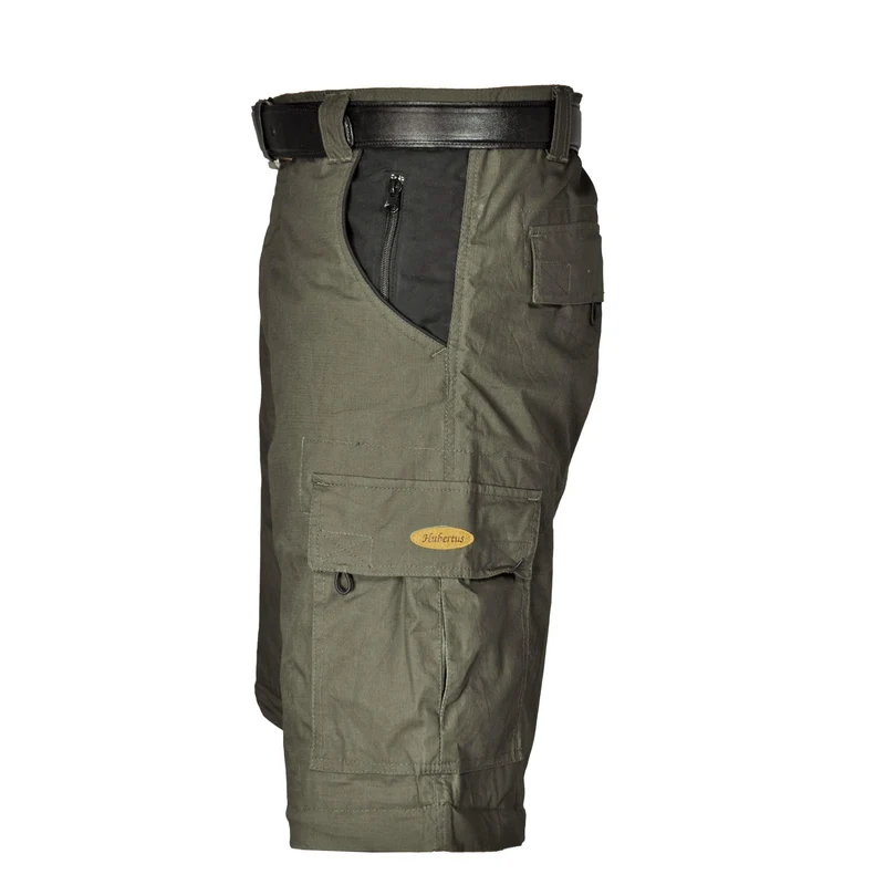 HUBERTUS Herren Zipp-Off Jagdhose Outdoorhose HIRSCHFÄNGER oliv-schwarz