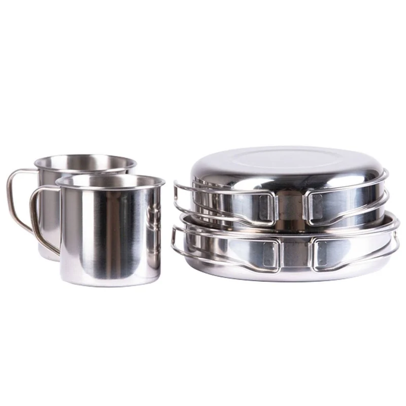 MIL-TEC® Koch-Set stainless steel 8-teilig Outdoor Kochgeschirr