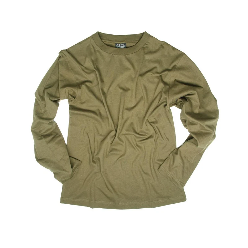 MIL-TEC® Langarm Shirt oliv Cotton longsleeve Unterhemd