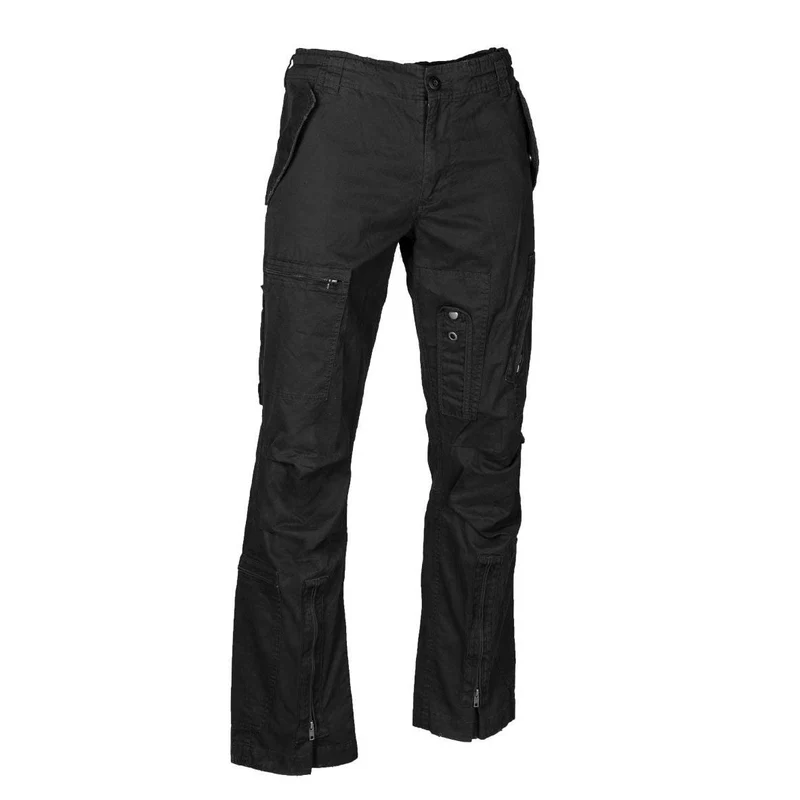 Mil-TEC® Fliegerhose Cotton Vintage "Straight Cut" schwarz Army Cargo Hose