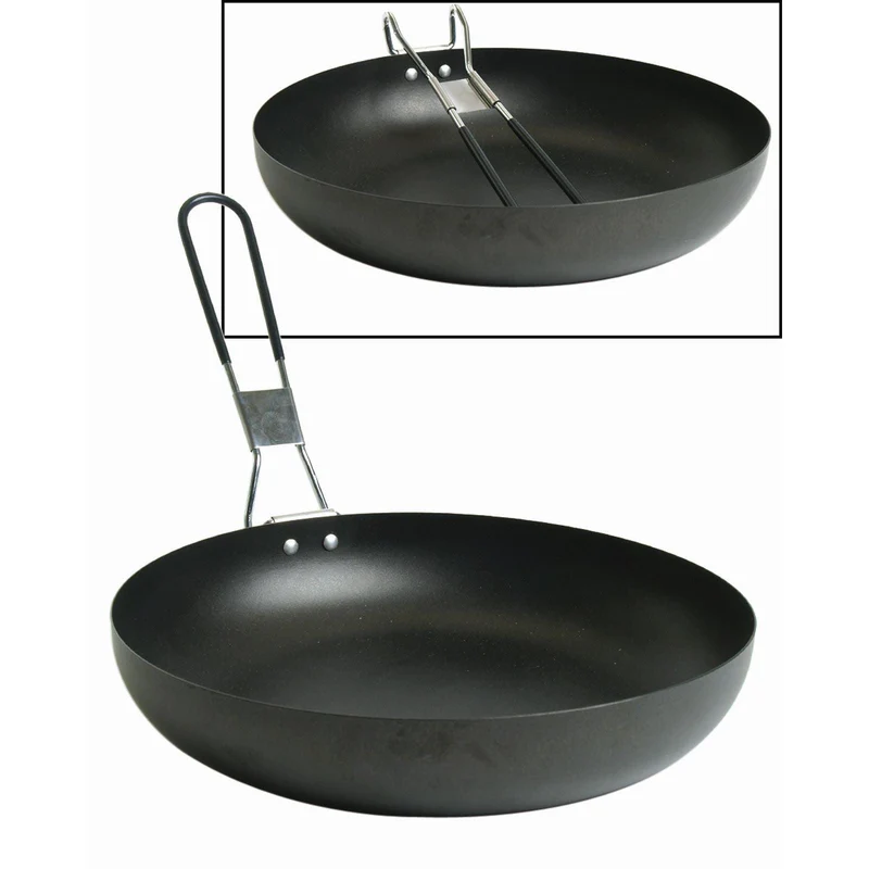 MIL-TEC® Camping Pfanne stainless steel m. Klappstiel Ø 22cm