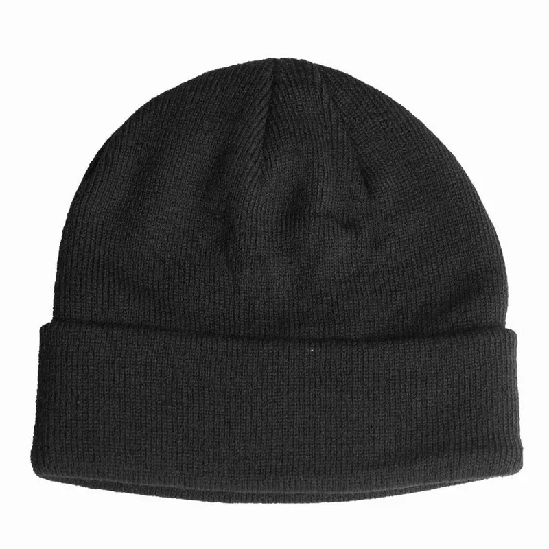 MIL-TEC® Rollstrickmütze Feinstrick Polyacryl schwarz Rollmütze Mütze