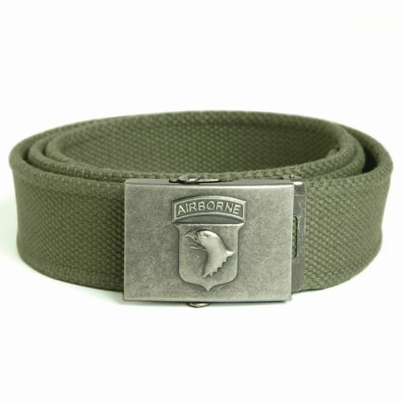 MIL-TEC® Gürtel Airborne Buckle oliv Hosengürtel m. Metallschnalle L=130cm | B=40mm