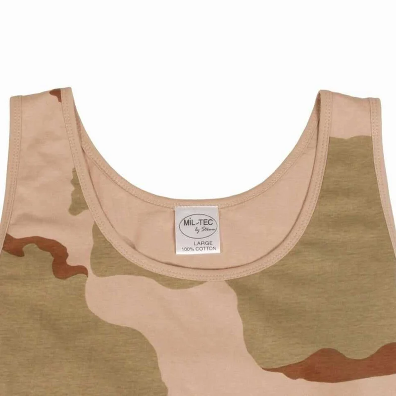 MIL-TEC® Tank Top Cotton 3-col. desert Shirt Achselhemd Unterhemd