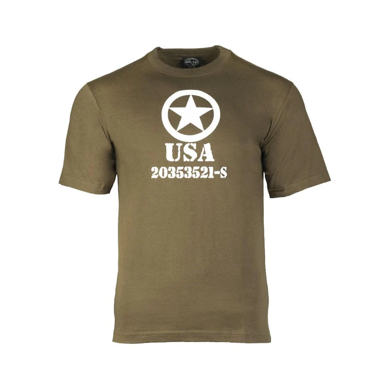 MIL-TEC® T-Shirt ALLIED STAR oliv Army Shirt bedruckt unisex
