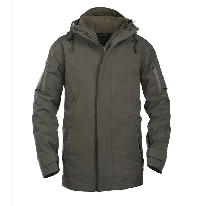 MIL-TEC® Nässeschutzjacke m. Fleecejacke GEN. II ranger green 3in1 Jacke