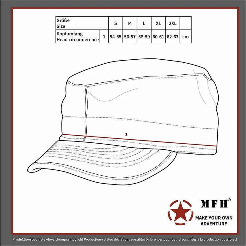 MFH® US BDU Feldmütze schwarz RipStop Cap