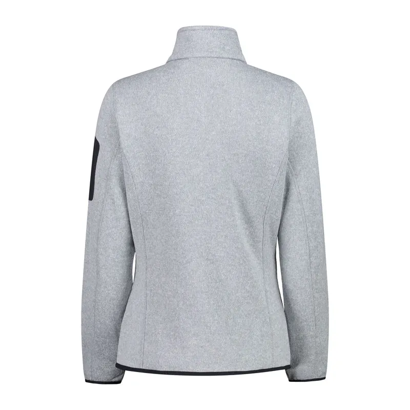 CMP Damen knitted melange Fleecejacke 3H14746 alluminio-antracite