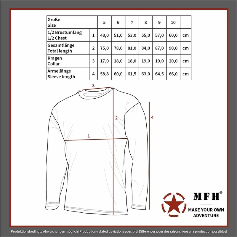 MFH® BW Plüschunterhemd oliv unisex Unterhemd nach TL
