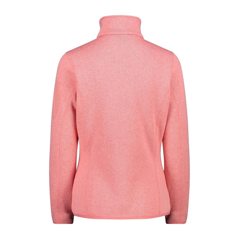 CMP Damen knitted melange Fleecejacke 3H14746 pesca-gesso