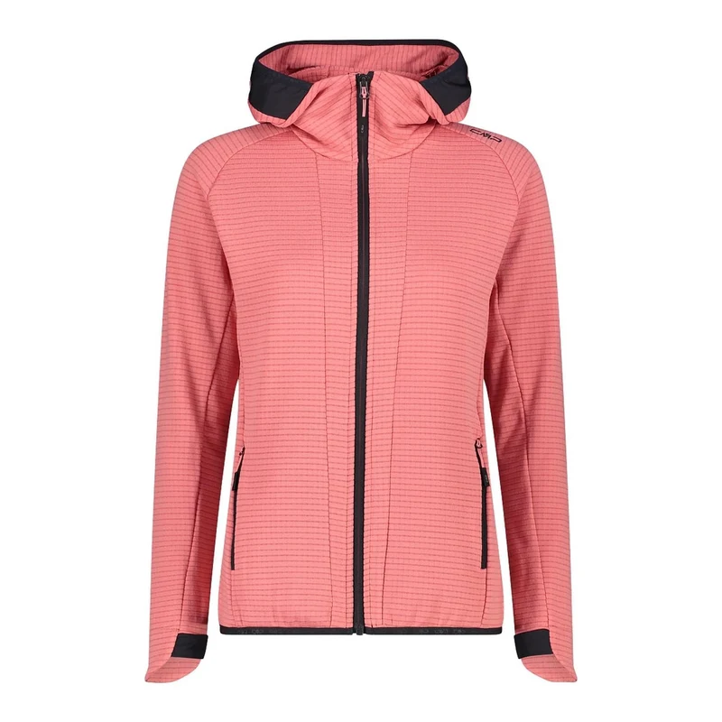CMP Damen Unlimitech GridTech® Fleece Woman Jacket Fix Hood 34G6656 orchidea