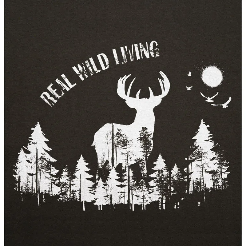 HUBERTUS Herren T-Shirt REAL WILD LIVING oliv Printshirt