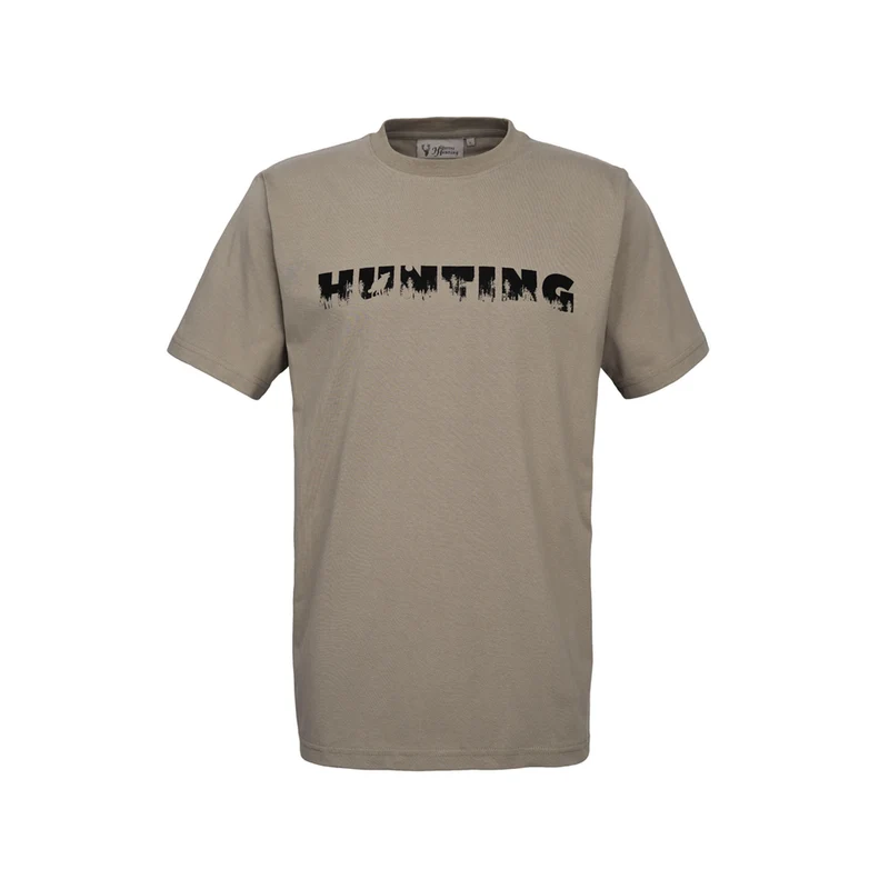 HUBERTUS Herren T-Shirt HUNTING beige Printshirt