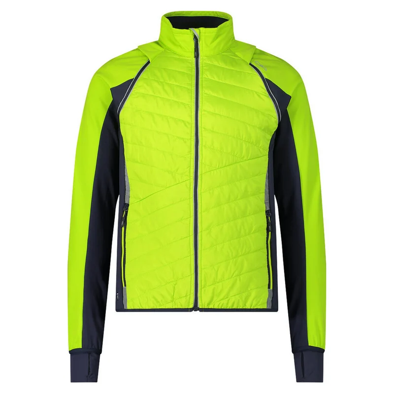 CMP Herren Hybrid Steppjacke Detachable Sleeves 30A2647 limegreen