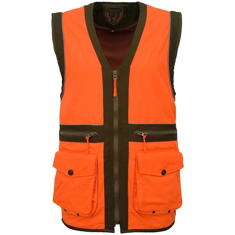 HUBERTUS Multifunktionsweste orange/oliv Drückjagd Weste