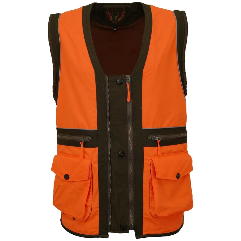 HUBERTUS Multifunktionsweste orange/oliv Drückjagd Weste