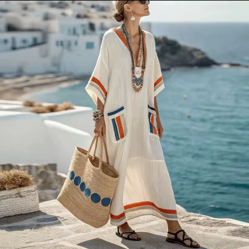 Elegantes Mary - Langes Strandkleid für einen modischen Sommerlook