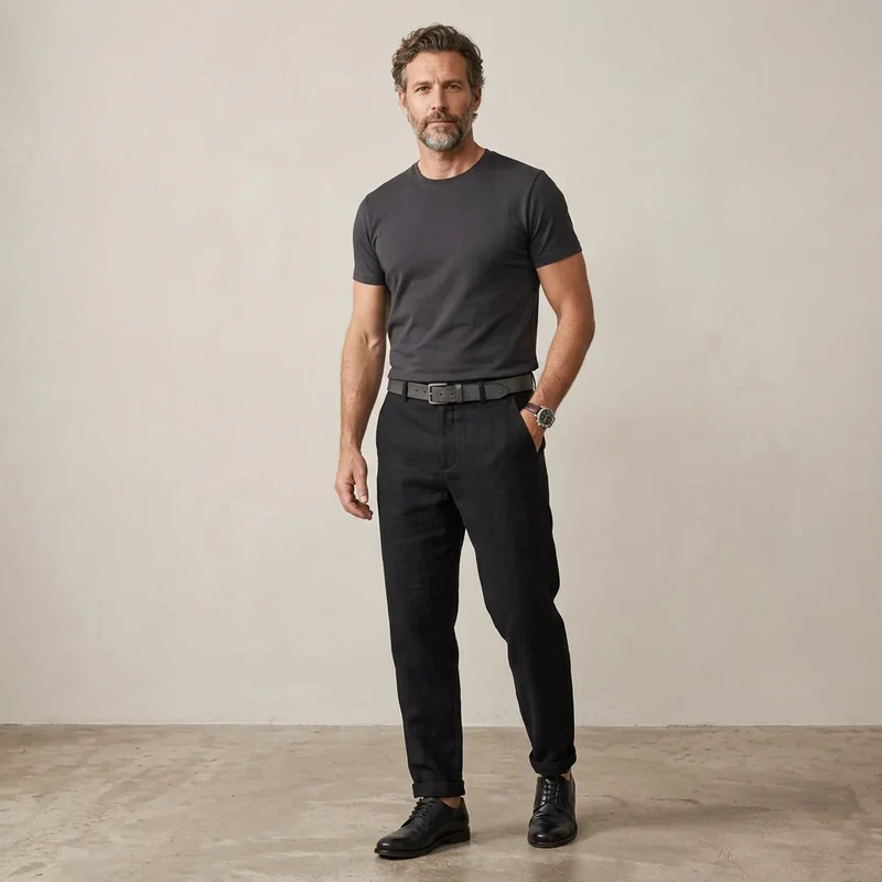 Edle Leinenhose für Herren im Barrel Fit für den Sommer