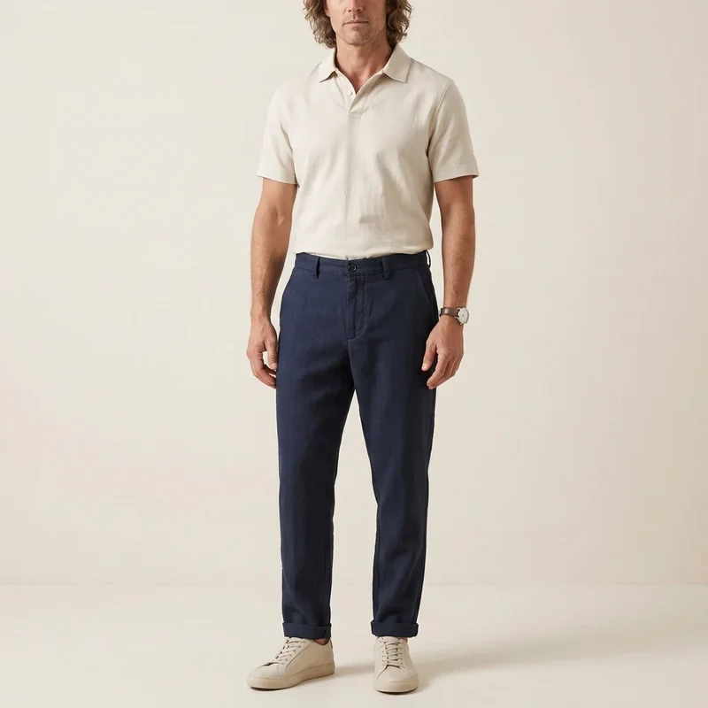 Edle Leinenhose für Herren im Barrel Fit für den Sommer