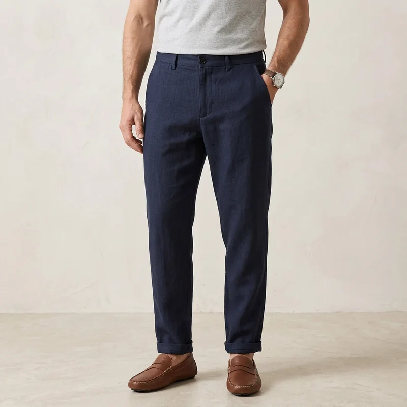 Edle Leinenhose für Herren im Barrel Fit für den Sommer