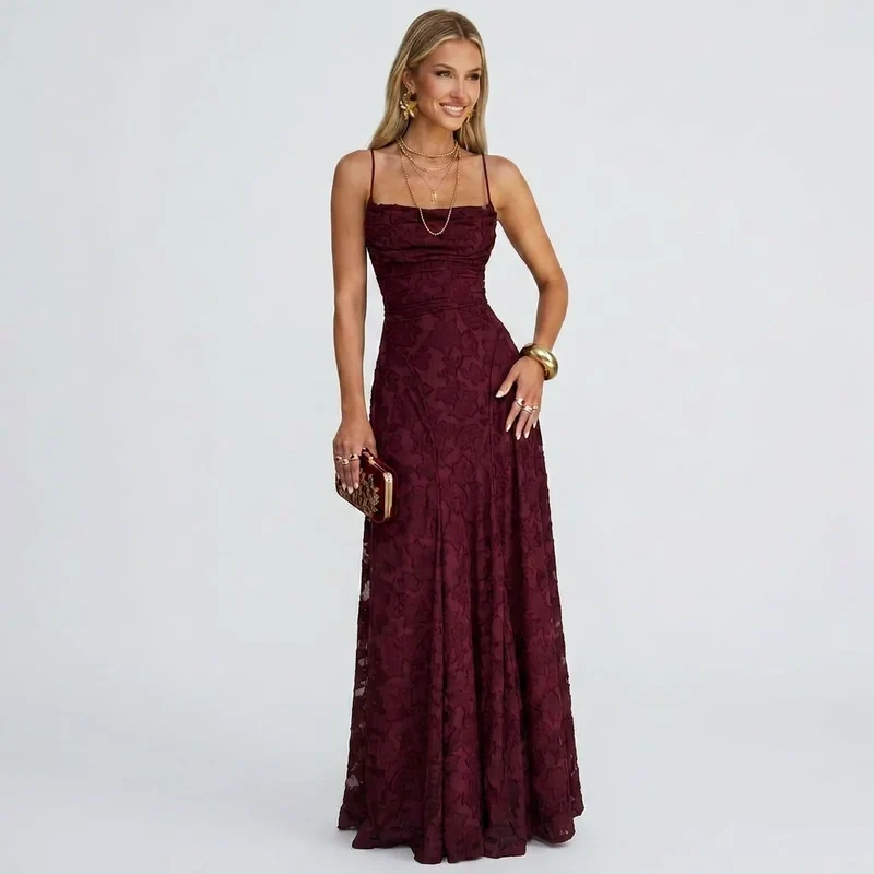 Bodenlanges Maxikleid für Damen in A-Linie