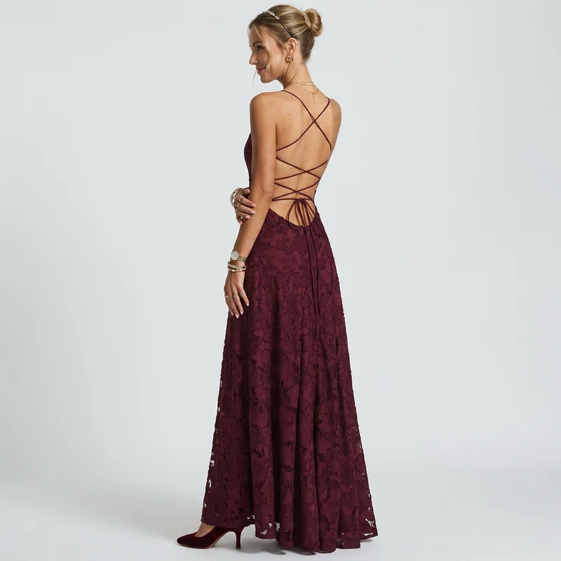 Bodenlanges Maxikleid für Damen in A-Linie
