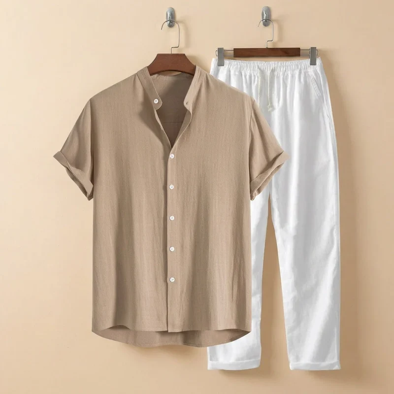 Sommer Hemd für Herren mit Kurzarm und Sommerhose