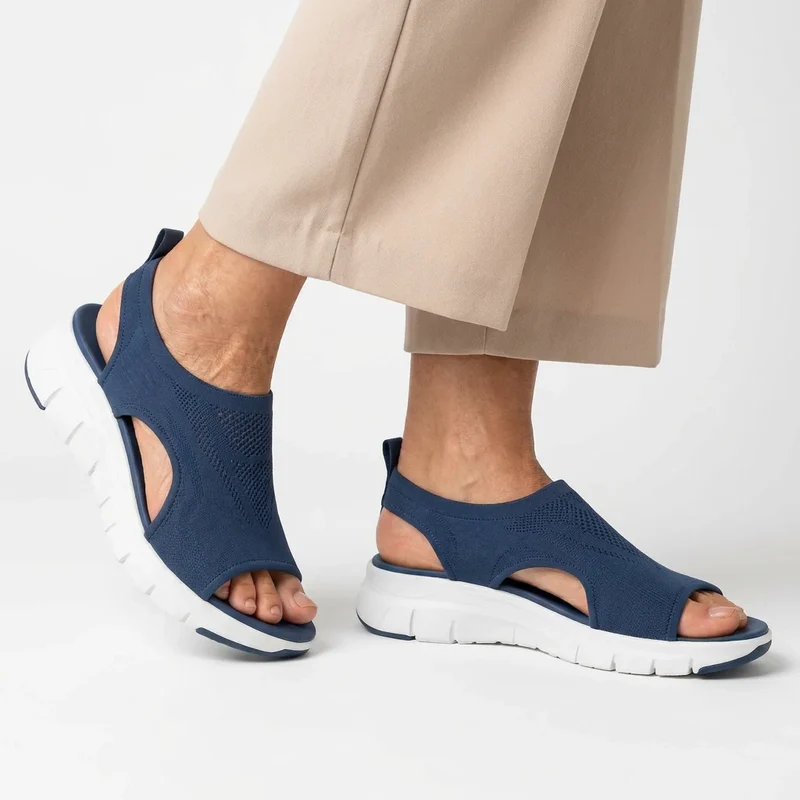 Komfort Plateau-Sandalen für Damen in bequemer Weite mit dicker Sohle und sportlichem Design