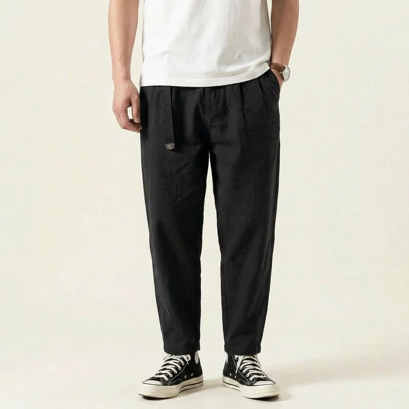 Sommerhose für Herren aus Baumwolle im Tapered Fit