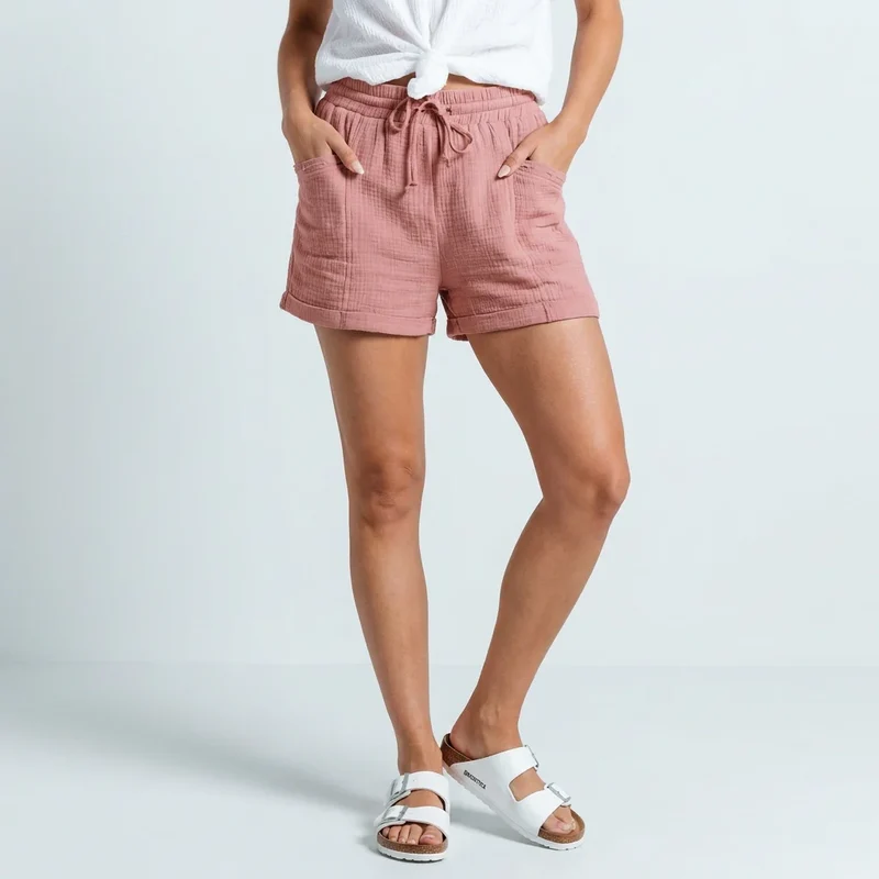 Leichte kurze Shorts für Damen mit Gummizug im weiten Schnitt