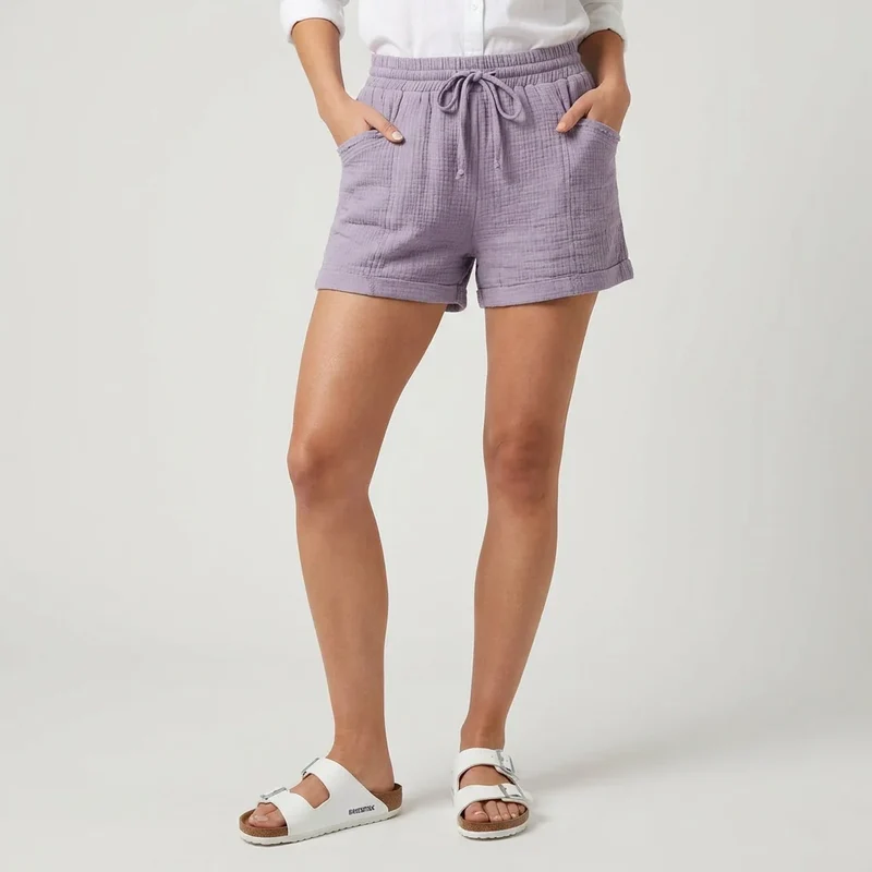 Leichte kurze Shorts für Damen mit Gummizug im weiten Schnitt