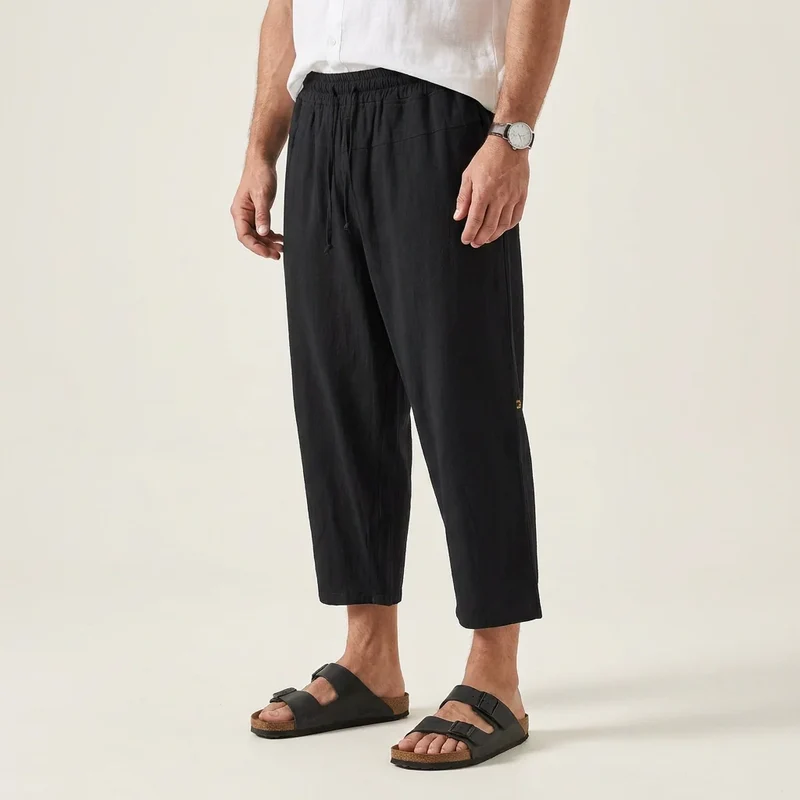Schlupf-Sommerhose für Herren mit weitem Bein und Kordelzug