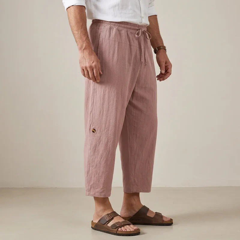Schlupf-Sommerhose für Herren mit weitem Bein und Kordelzug