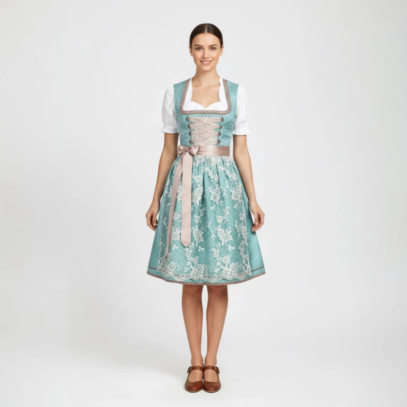 Dirndl mit Schürze für Damen im klassischen Design