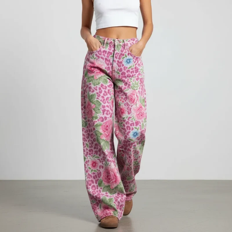 Flared Jeans für Damen mit hoher Taille im Casual-Stil