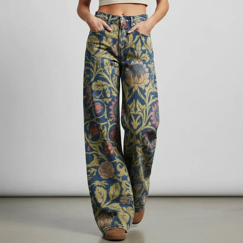 Flared Jeans für Damen mit hoher Taille im Casual-Stil