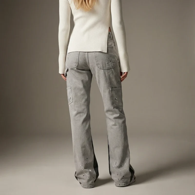 Schlaghose für Damen aus Denim im Carpetener-Stil