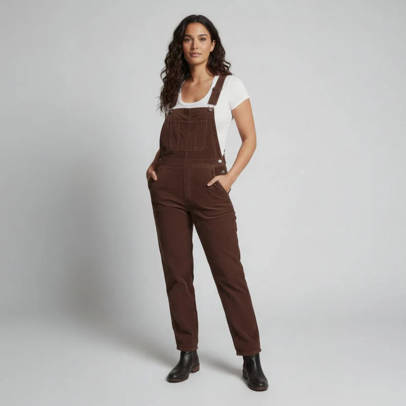 Latzhose für Damen im lässigen Stil mit verstellbaren Trägern und Brusttasche
