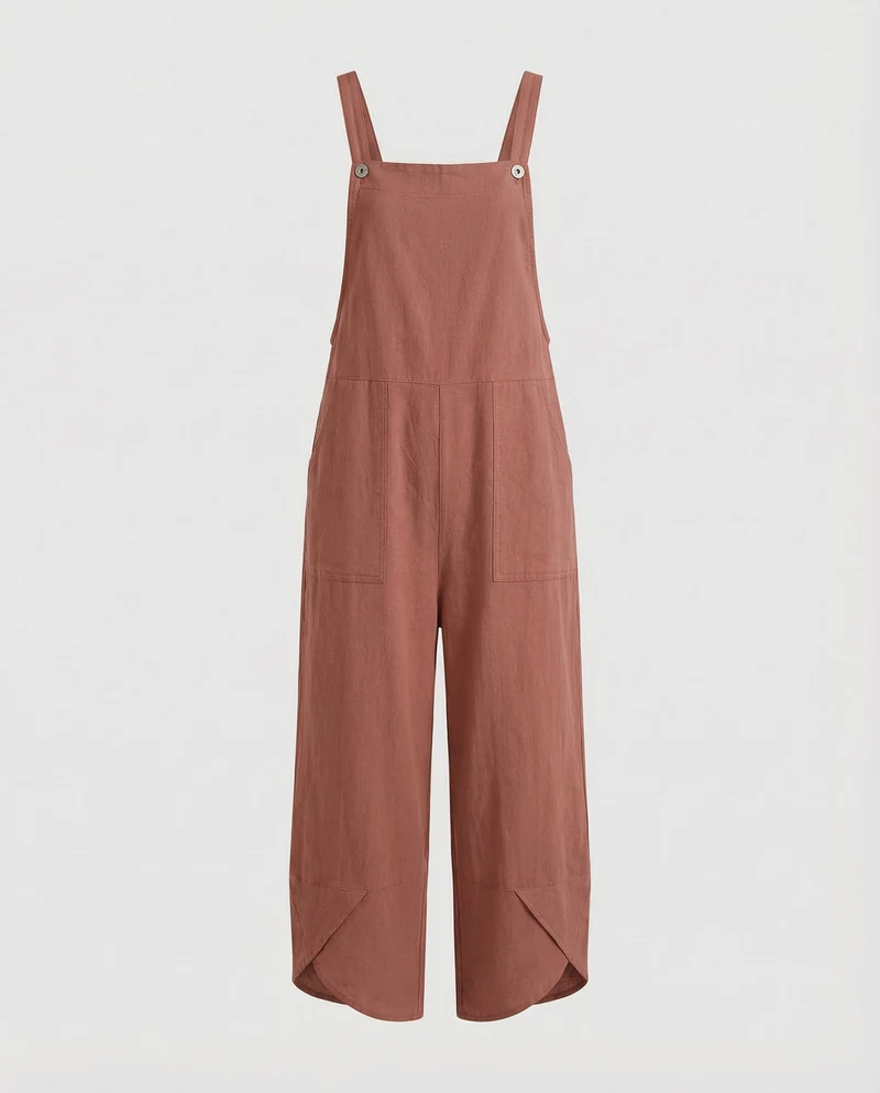 Leichte Latzhose für Damen in weitem Loose Fit